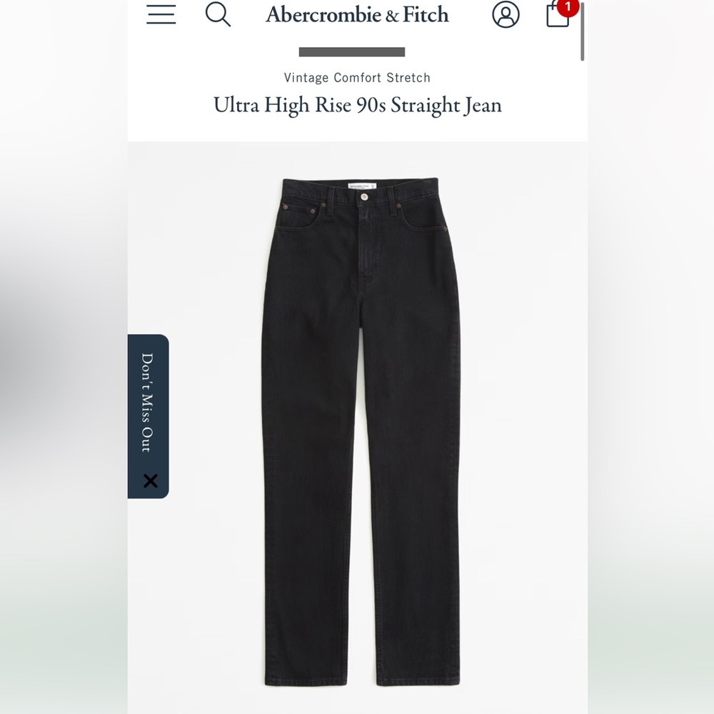 Abercrombie & Fitch Ultra High Rise Straight Jean